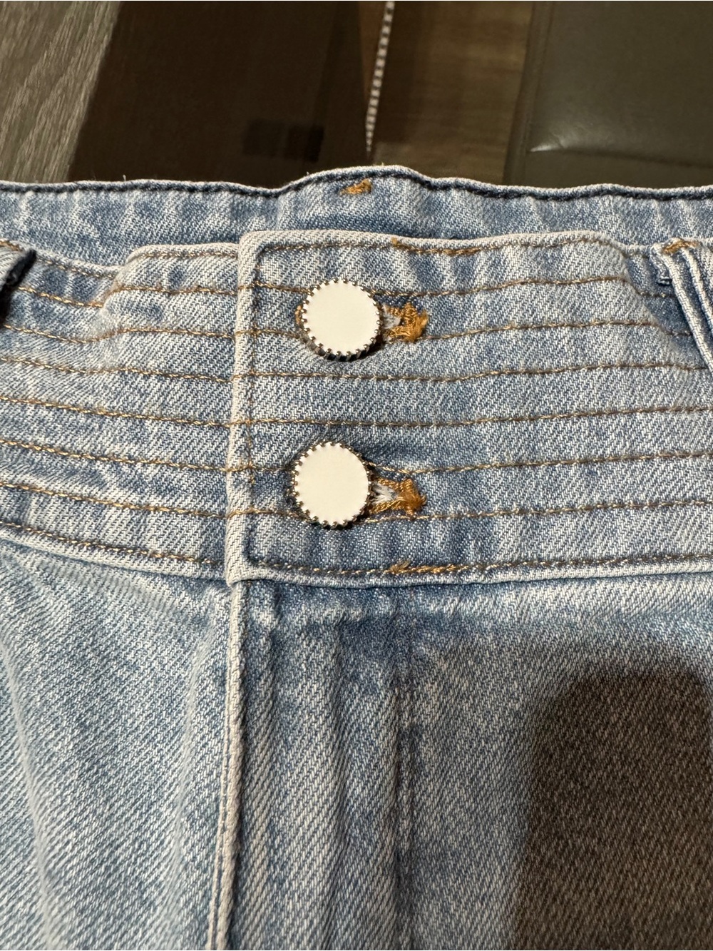 White House Black Market Light Blue Flare Jeans - Picture 5 of 16